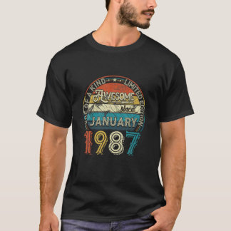 T-shirt Janvier 1987 Edition Limitée Tenue Retro 35Th Bda