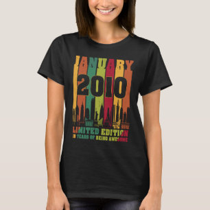 T-shirt Janvier 2010 10e anniversaire 10 ans Anniversaire