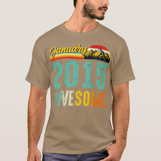 T-shirt Janvier 2015 Birthday Gift Shirt Vintage Janvier 2