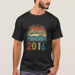 T-shirt Janvier 2016 Limited Edition Outfit Retro 6Th Anni