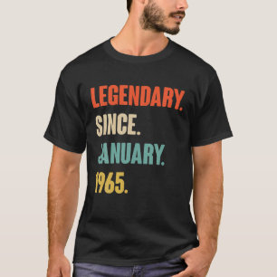 T-shirt Janvier Cadeau Anniversaire - Légende Vintage depu