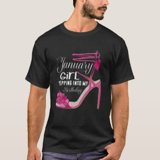 T-shirt Janvier Fille Entrant Dans Mon Anniversaire Sandal