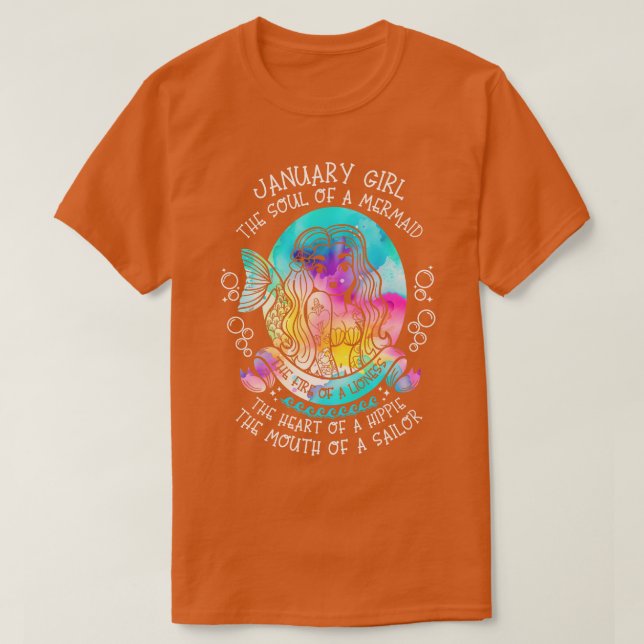 T-shirt Janvier Fille L'Âme D'Une Sirène (Design devant)