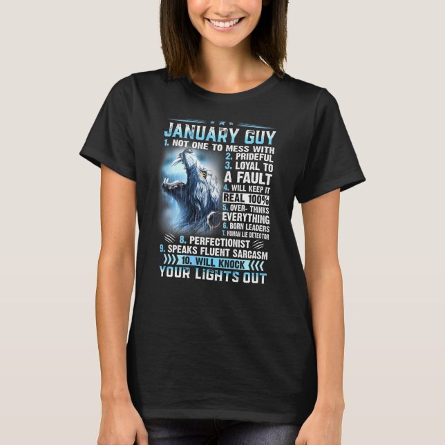 T-shirt Janvier Guy Pas Un Avec Qui Mess (Devant)
