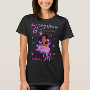 T-shirt Janvier Reine Dieu Créé Black Girl Fabulous Birt