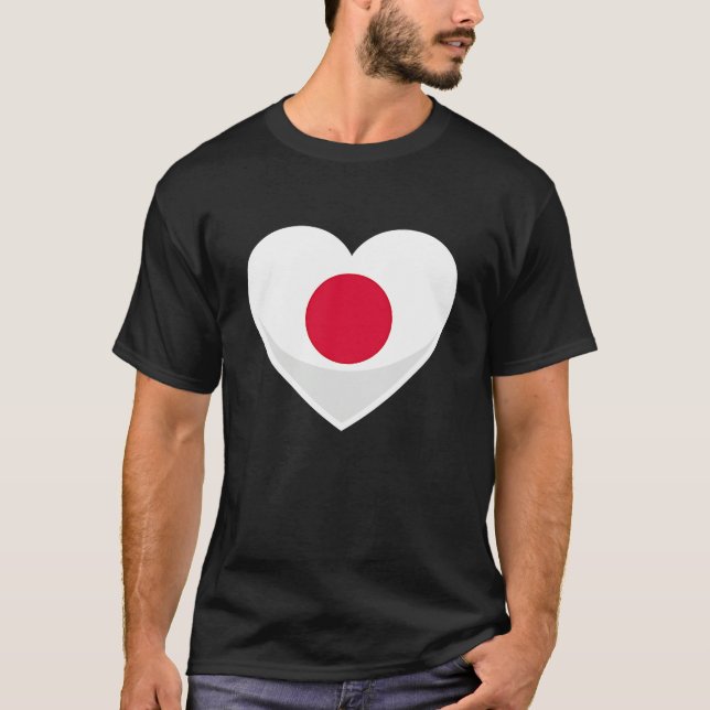 T-shirt Japan Flag Pocket Heart (Devant)