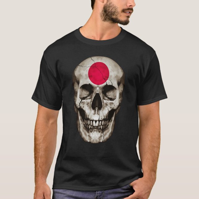 T-shirt Japan Flag Skull Japanese Roots Proud Patriotic (Devant)