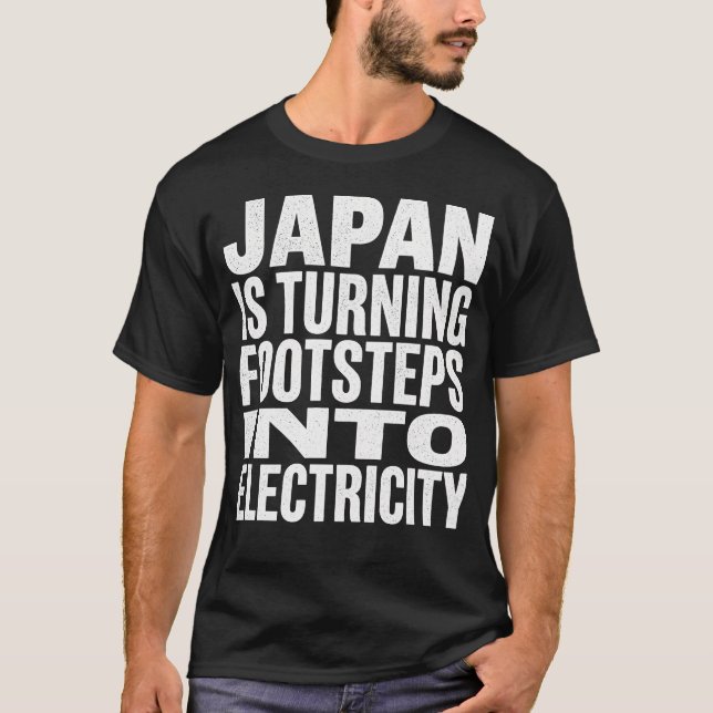 T-shirt Japan Footsteps Into Electricity Science Fact T-Sh (Devant)