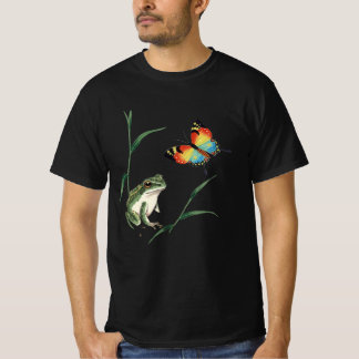 T-shirt 「japan frog」Japanese style ink painting T-shirt