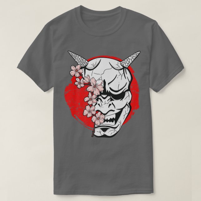 T-shirt Japan Mask Oni Demon Japanese Devil  (Design devant)
