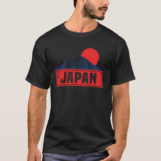 T-shirt Japan Mount Fuji Honshu Tokyo red Sun Osaka Souven (Devant)