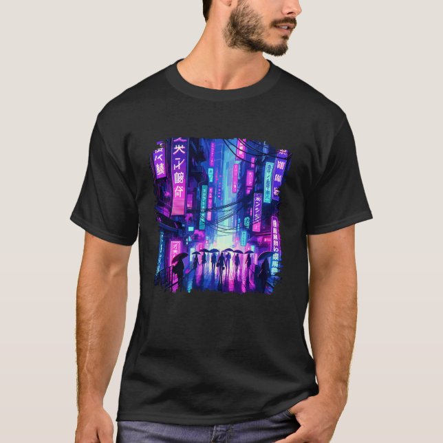 T-shirt Japanese Aesthetic Tokyo Japan Cyberpunk Streetwea (Devant)