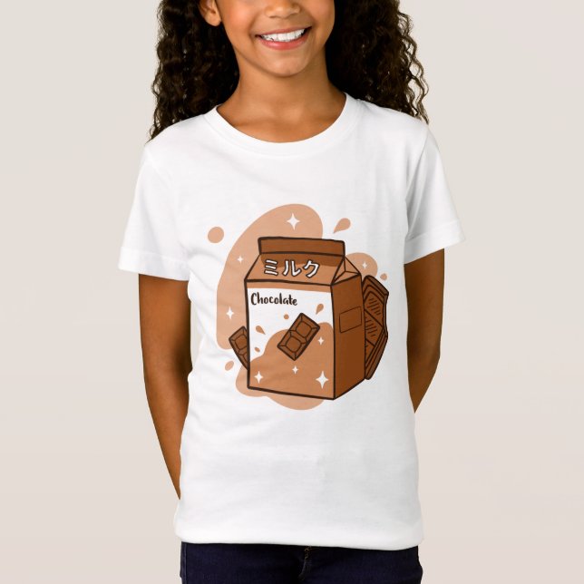 T-Shirt japanese aesthetics kawaii chocolate milkshake (Devant)