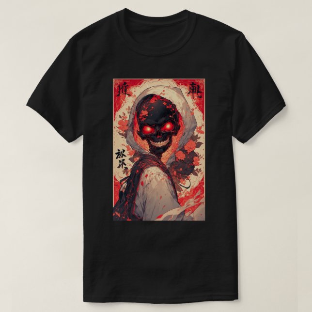 T-shirt Japanese Anime Skull Hero Art 02 (Design devant)