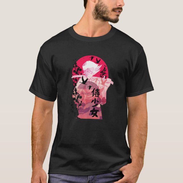 T-shirt Japanese Birds Flowers Women Inspirational (Devant)