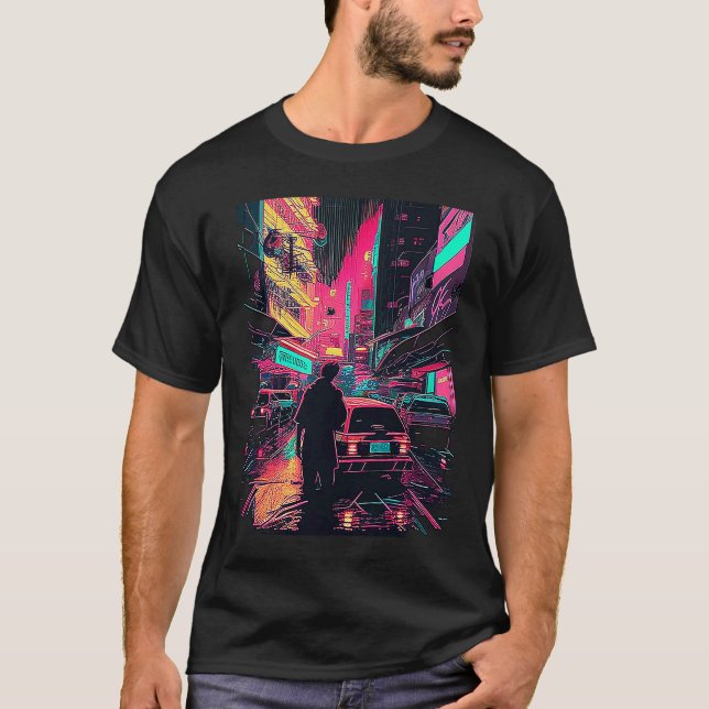 T-shirt Japanese Cyberpunks Tokyo Streetwear Aesthetic Gra (Devant)