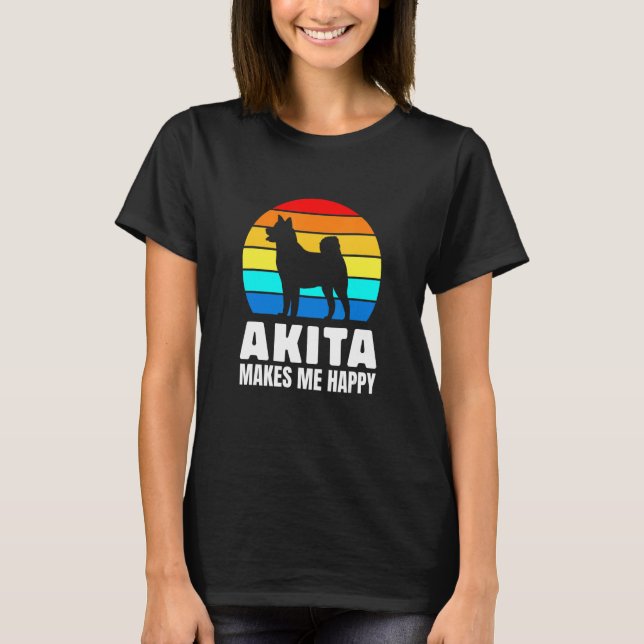 T-shirt Japanese dog breed lovers Akita (Devant)