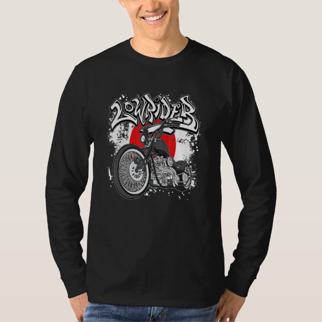 T-shirt Japanese Flag Latino Vicla Cholo Motorcycles Lowri (Devant)