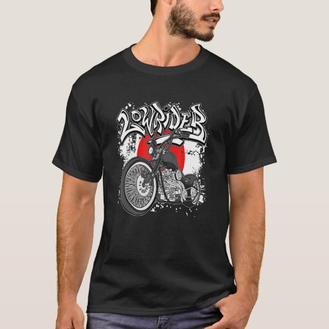 T-shirt Japanese Flag Latino Vicla Cholo Motorcycles Lowri (Devant)
