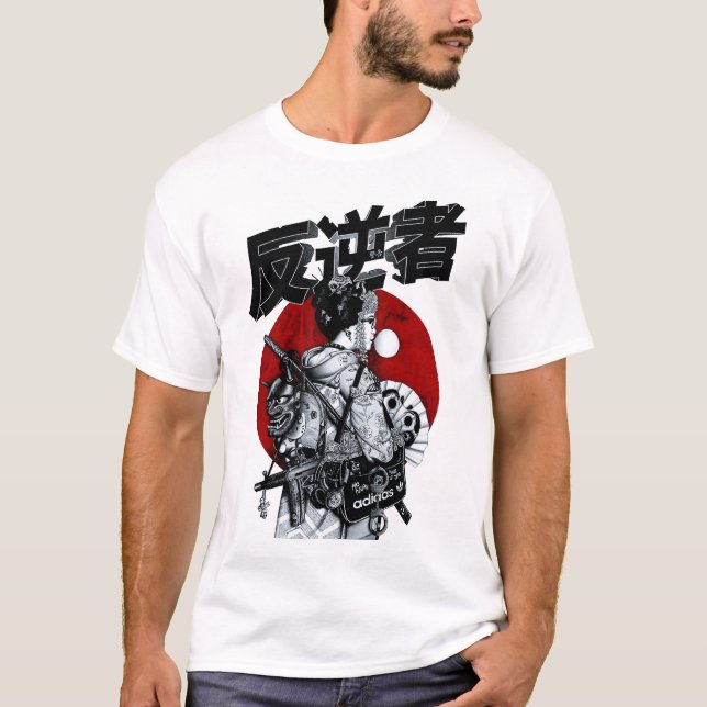 T-shirt Japanese Geisha Urban Cool Style  (Devant)