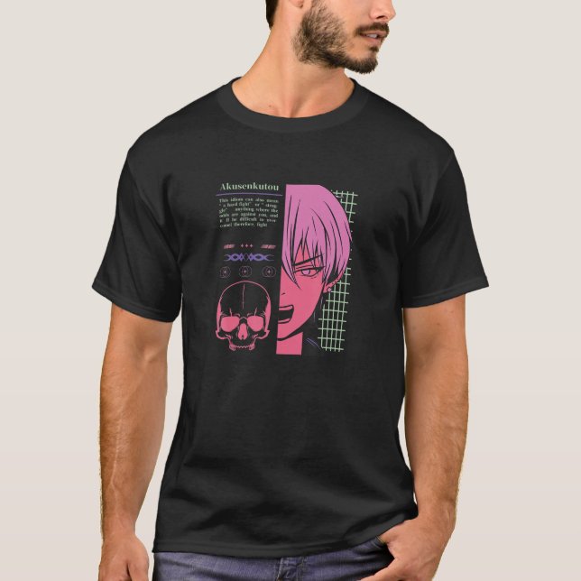 T-shirt Japanese Lofi Boy Anime Character - Japan Aestheti (Devant)