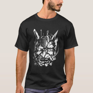 T-shirt Japanese Oni Cyberpunk Samurai Fun Techwear
