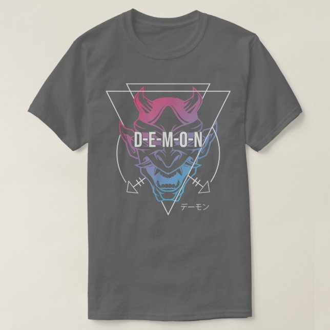 T-shirt Japanese Oni Mask Demon Ogre - Aesthetic Japan Sam (Design devant)