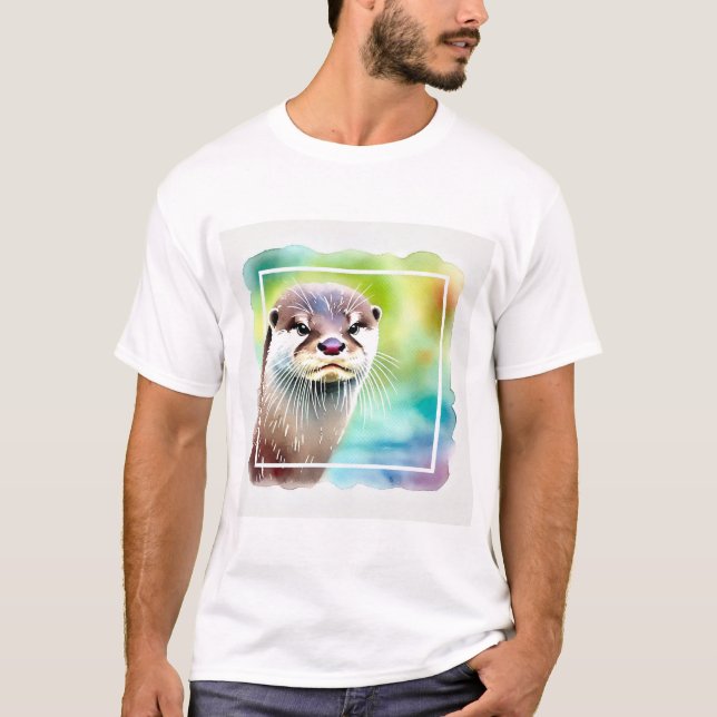 T-shirt Japanese Otter in Tranquil Waters 040924AREF130 -  (Devant)