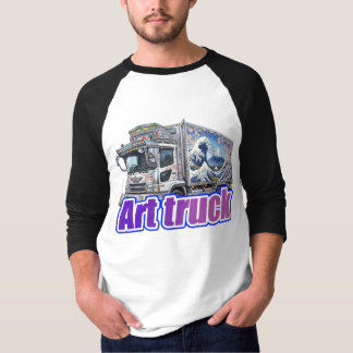 T-shirt Japanese Sakura Wave Art Truck "DEKOTORA"
