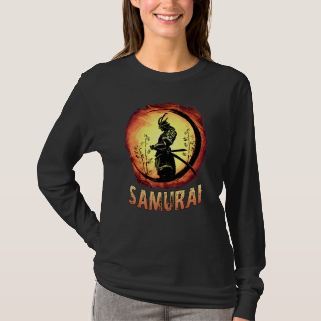 T-shirt Japanese Samurai Katana Ancient Oni Ronin Asian Wa (Devant)