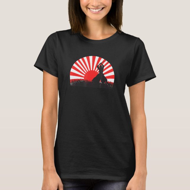 T-shirt Japanese samurai   ninja swordsman (Devant)