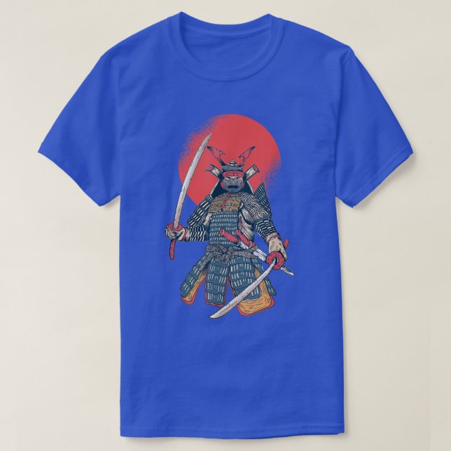 T-shirt Japanese Samurai Warrior Illustration  Sunset  (2) (Design devant)