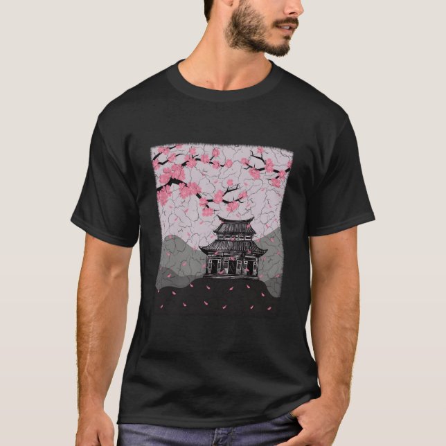 T-shirt Japanese Style Cherry Blossom (Devant)
