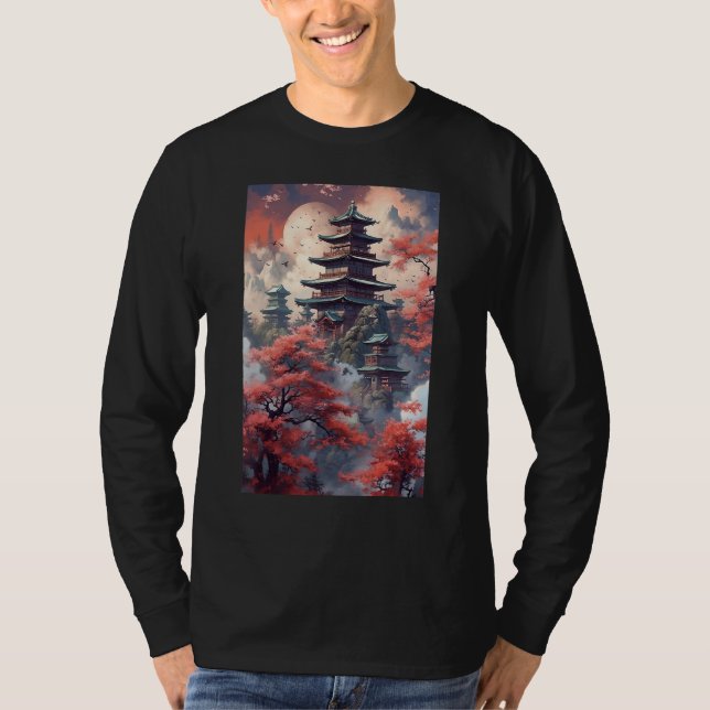 T-shirt Japanese Temple Shrine Spirituality (Devant)
