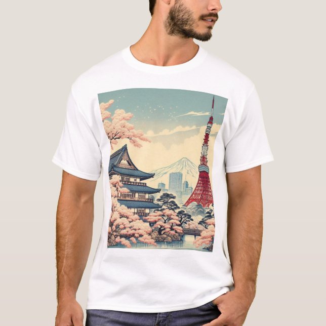 T-shirt Japanese Traditional Vintage Tokyo Cool (Devant)