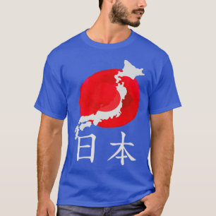 T-shirt Japon Carte Kanji japonais