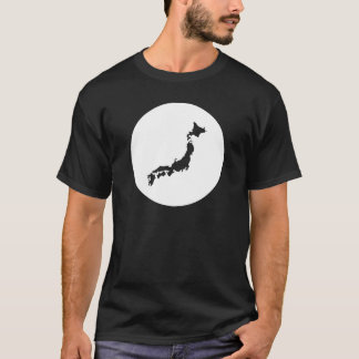T-shirt Japon "carte" Noir