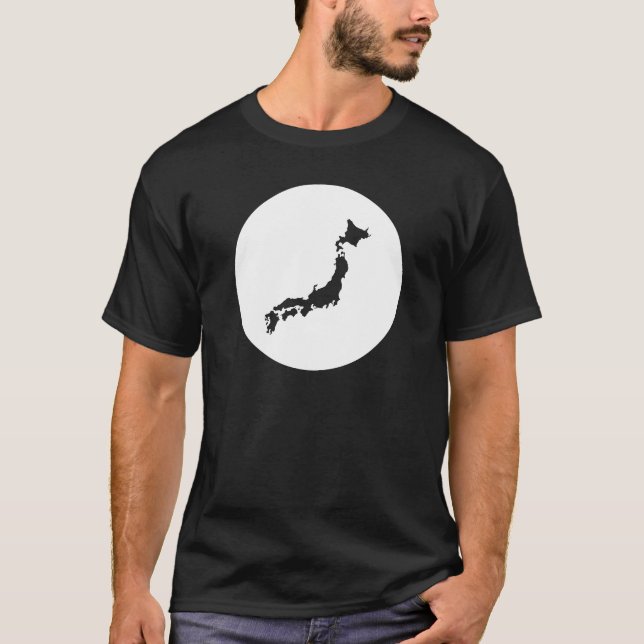 T-shirt Japon "carte" Noir (Devant)