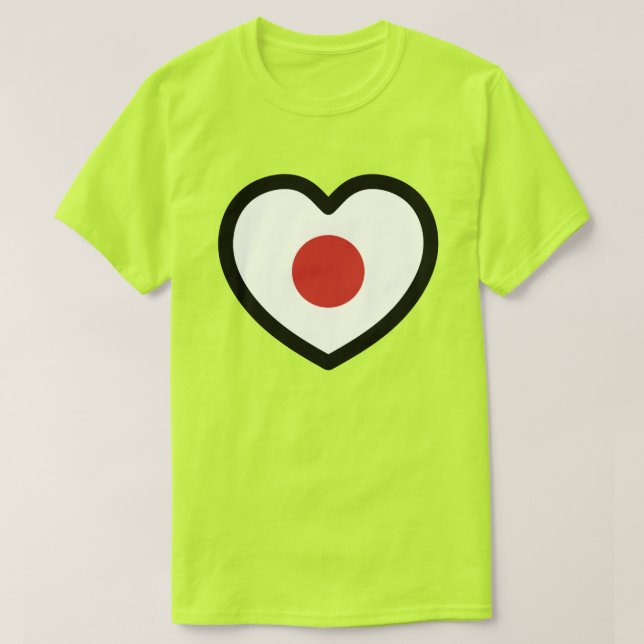 T-shirt Japon | Coeur du drapeau japonais (Design devant)