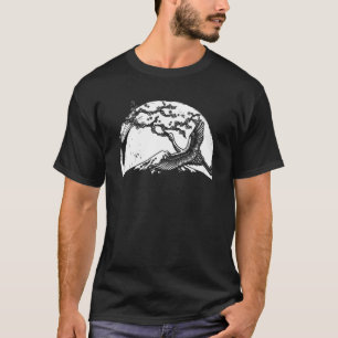 T-shirt Japon Crane Stork Sakura Cherry Blossom Tree Japon