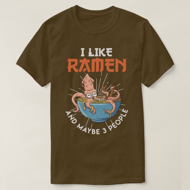 T-shirt Japon disant drôle de ramen (Design devant)