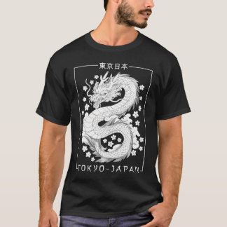 T-shirt Japon Dragon Tokyo Japon 80's Asiatique Mythique A