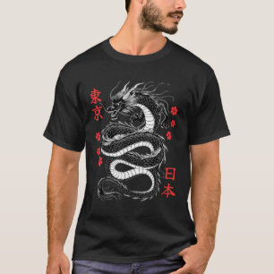 T-shirt Japon Dragon Tokyo Japon 80s Asiatique Mythique An
