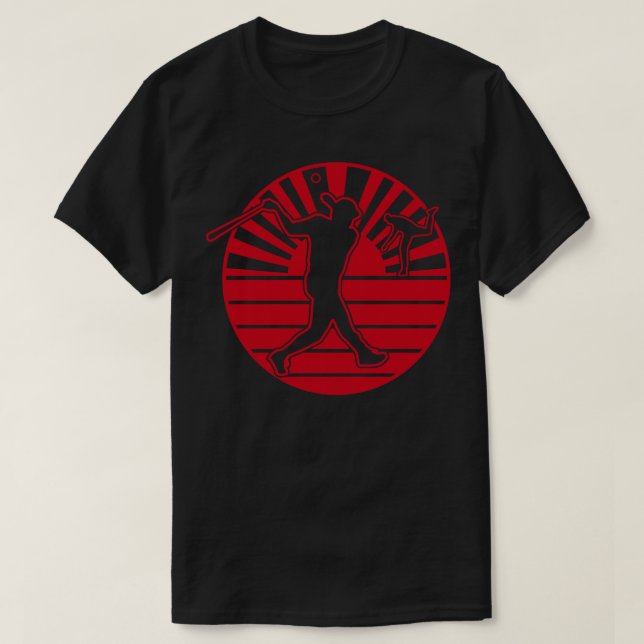 T-shirt Japon Drapeau Japonais Baseball Lever Sun Home Run (Design devant)
