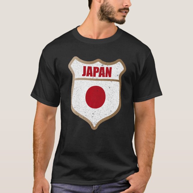 T-shirt Japon Drapeau Patch Pour Les Japonais Et Qui Aimen (Devant)