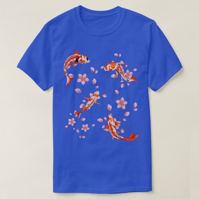 T-shirt Japon Esthétique Nishikigoi Cerry Blossom Sakura (Design devant)