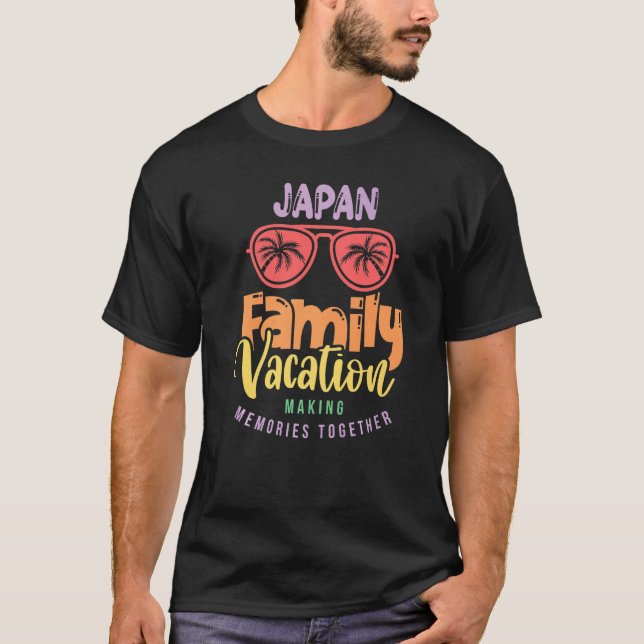 T-shirt Japon Famille Vacances Correspondant (Devant)