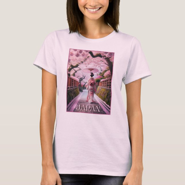 T-shirt Japon : fleurs de cerisiers (Devant)