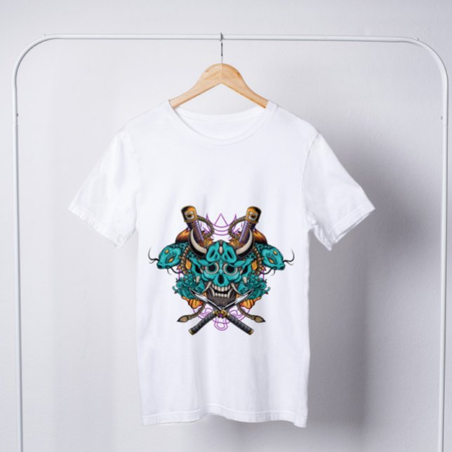 T-shirt Japon Hannya Masque épées Koi Poisson (Créateur téléchargé)
