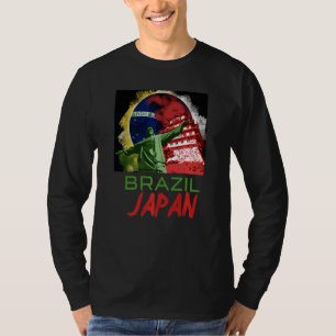 T-shirt Japon Japon Brésil Brésil Drapeau Brésilien Fier C
